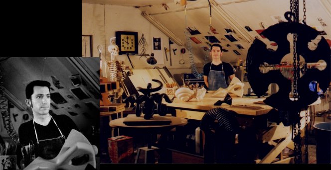 Self-portrait and studio